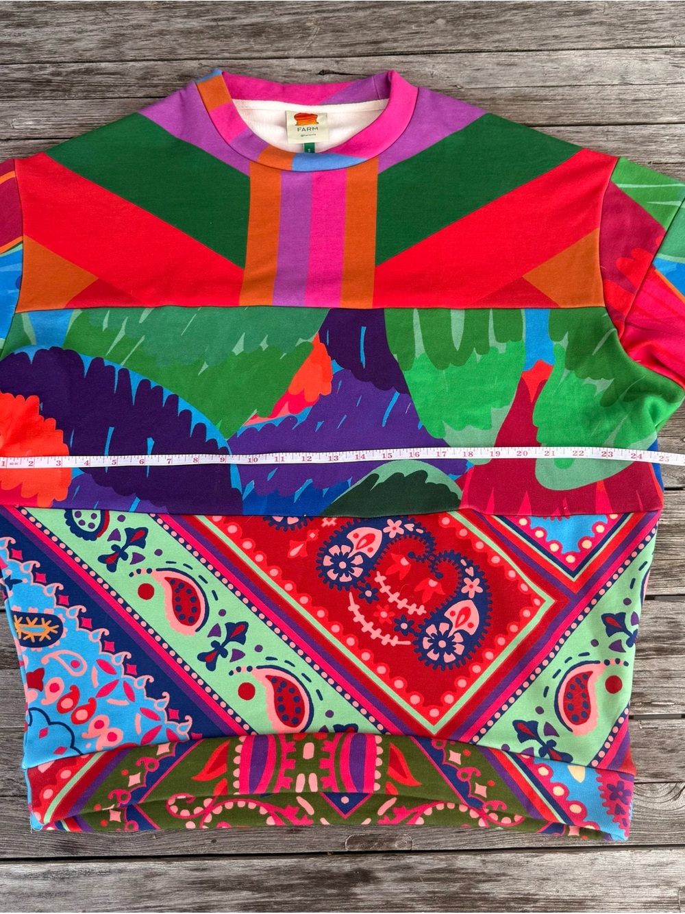 FARM Rio Multicolor Patchwork Graphic Sweatshirt - Picture 5 of 9